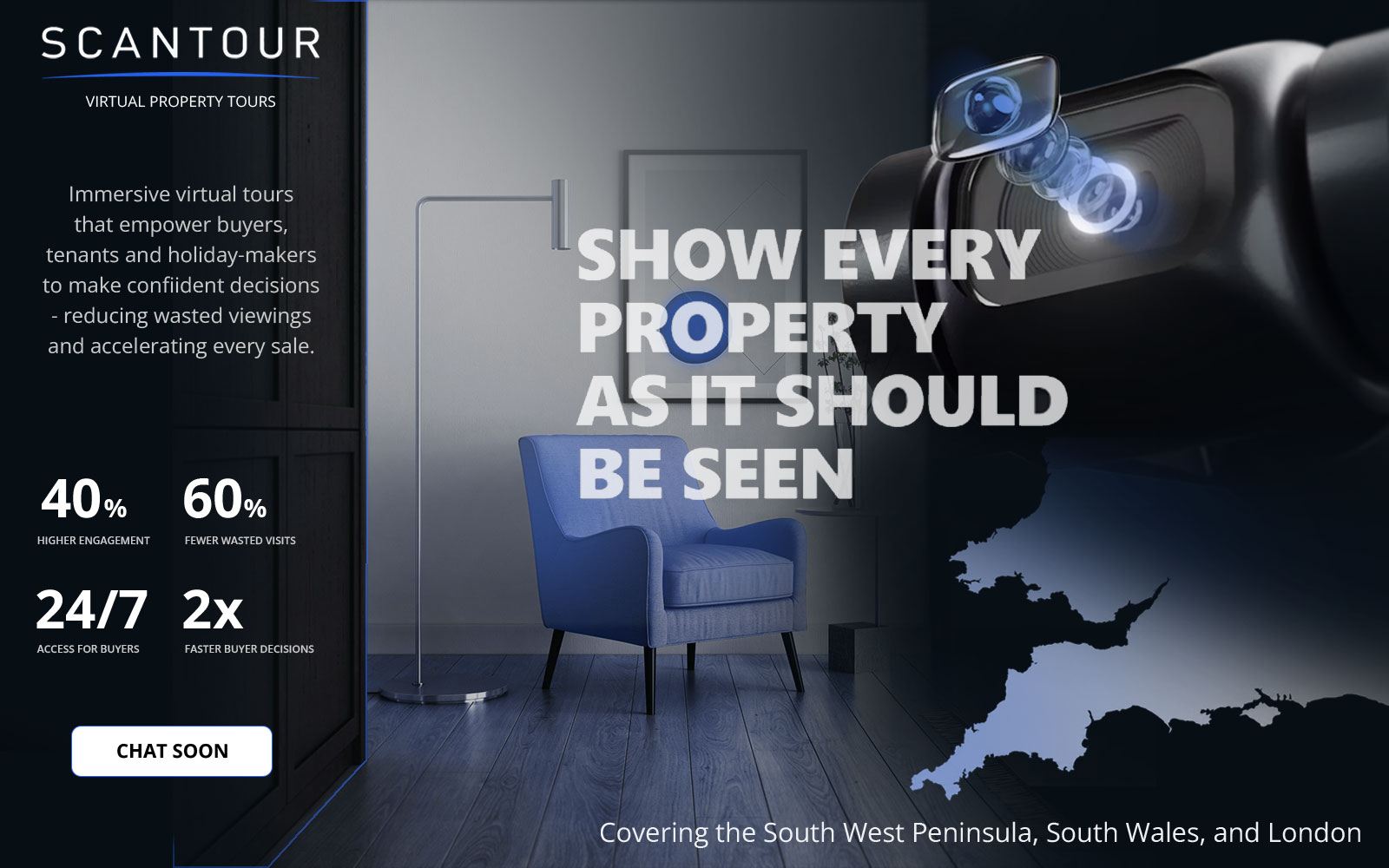 immersive virtual property tours for estate agents, Landlords and commercial spaces